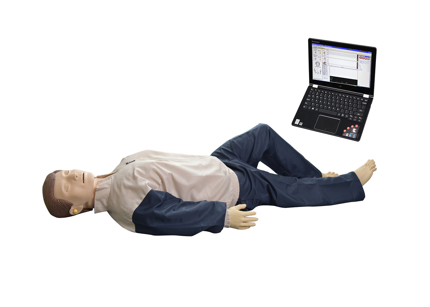 Manikins скорой помощи CPR с открытой авиалинией для преподавательства Courseware мультимедиа